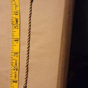 VGUC Gold Tone Rope Bracelet 7"